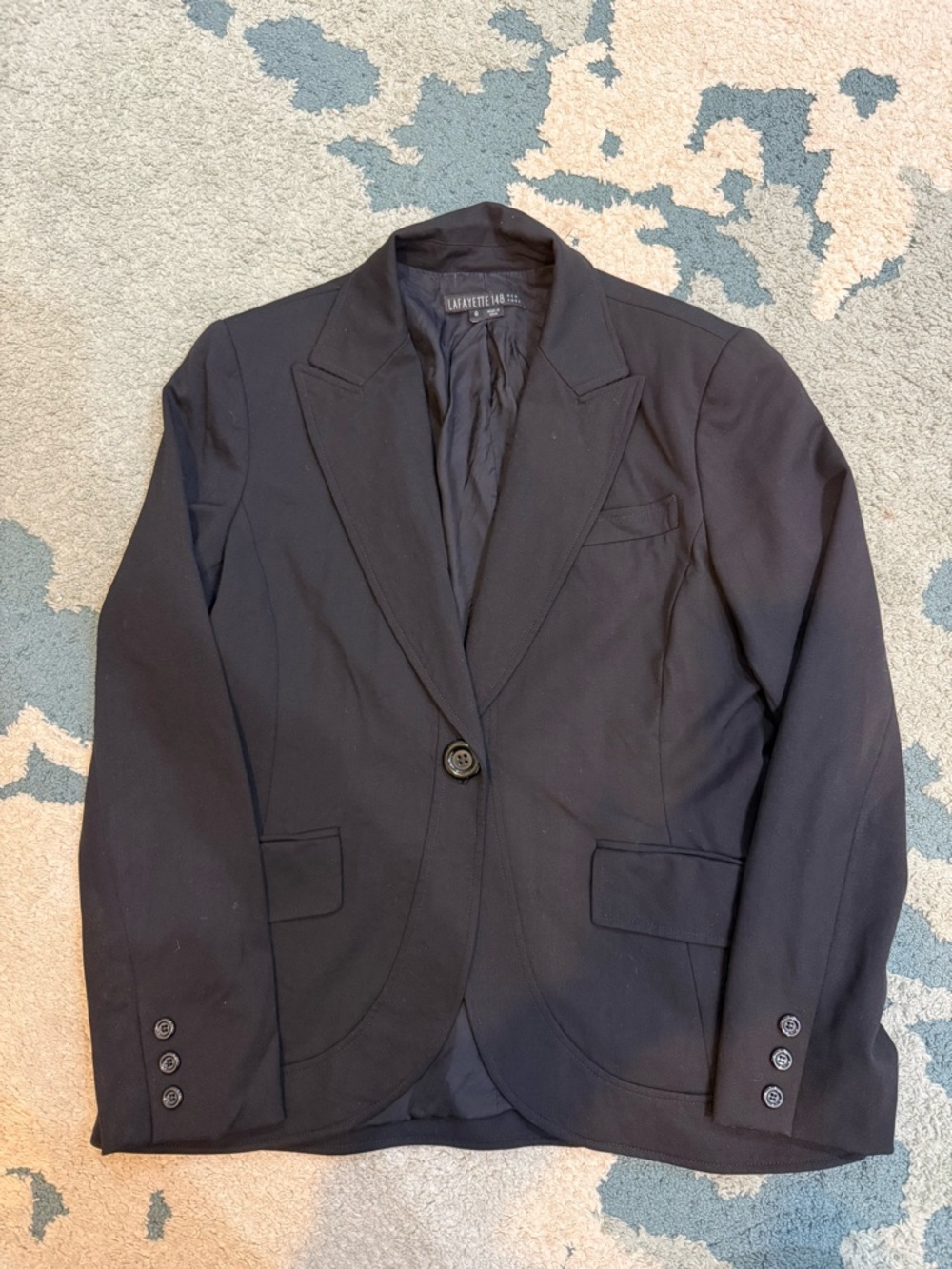 Like new Lafayette 148 New York Black Single-Button women's  Blazer
